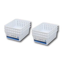 Basic Square Mini Bin Storage Trays - White - 6pk by Mainstay