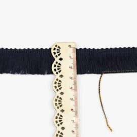 27 Yards 25 mm 0.98 inch, Navy Blue Trim Fringe Trim Lace Trim for Sewing Crafts Clothing, Trim Curtains Sewing Quilting Clothes Accessories Lampshade Curtain Home DIY Decoration(Navy Blue）