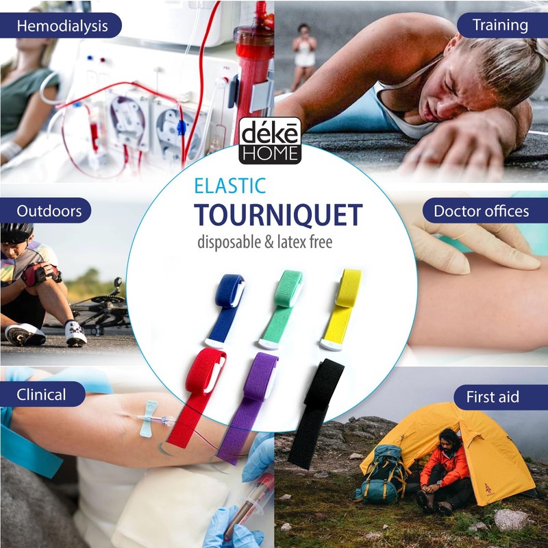 Deke Home - Elastic Tourniquet with Quick Release Buckle, Latex-Free