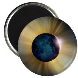 CafePress Total Solar Eclipse Magnet 2.25" Round Magnet, Refrigerator Magnet