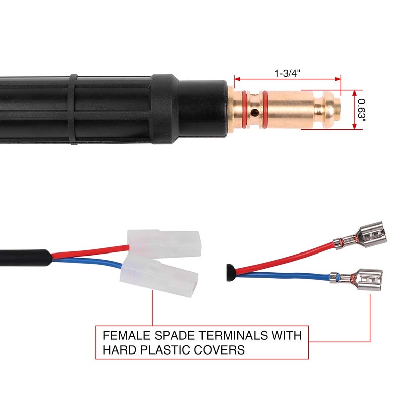 YESWELDER Flexible 100Amp 10ft MIG Welding Gun Torch Stinger, Replacement