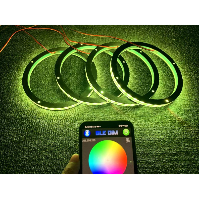 FIA 4pcs 6.5'' RGB LED Speaker Lights For Car Truck