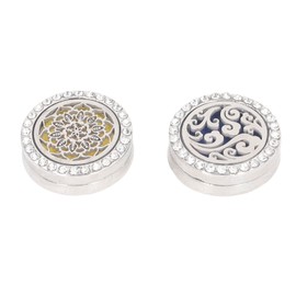 Car Essential Oil Diffuser Stainless Steel Compact Vent Clip Aromatherapy Diffuser for Bedroom Living Room 2pcs