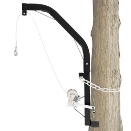 Gelacie Tree Mount Hoist – Heavy Duty 500LB Hunting Game Hoist with Hand Winch & Steel Cable for Skinning, Field Dressing, Powder Coated Steel