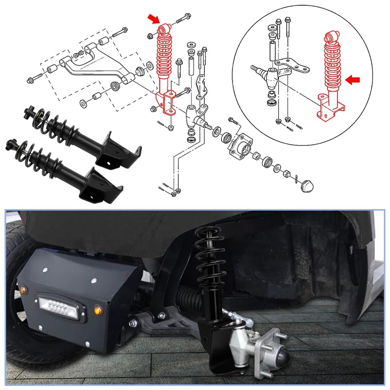 Front Shocks Absorber Set for Yamaha Drive G29 2007-2016 |
