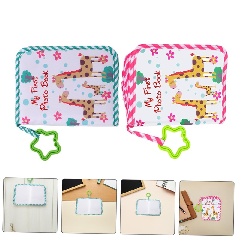 ORFOFE 2pcs Photo Album Soft Cloth Keepsake with for Newborns