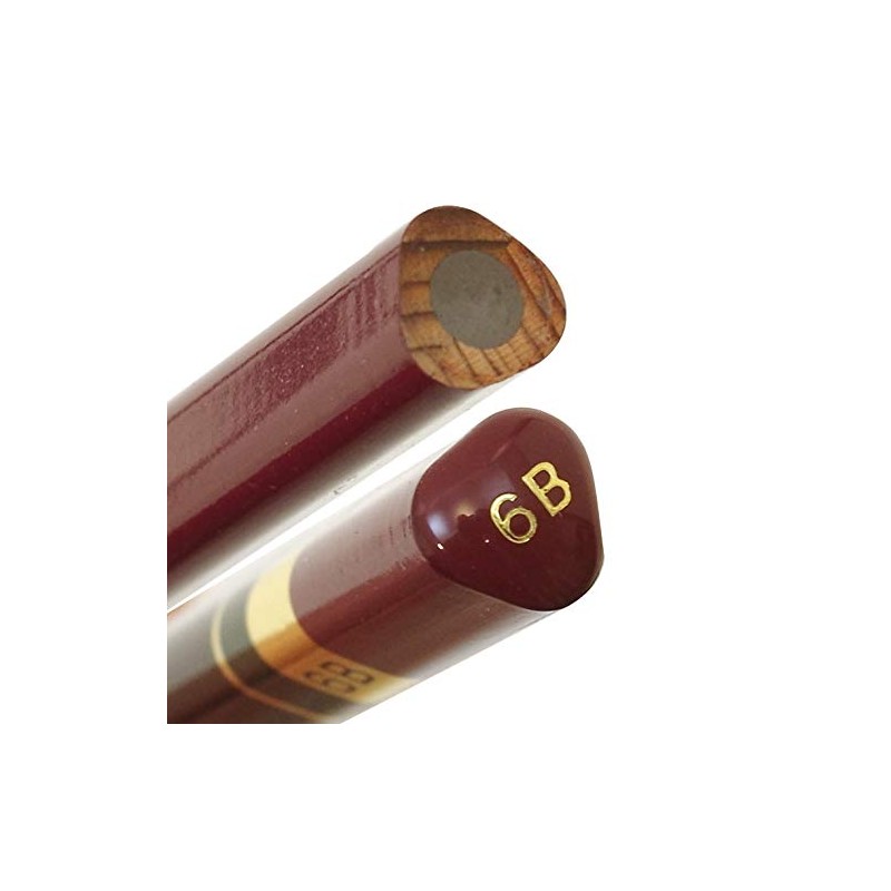 Uni Penmanship Writing Wooden Pencil - Triangular Body - 6B