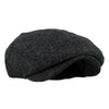 Wonderful Fashion Men's Herringbone Tweed Wool Blend Snap Front Newsboy