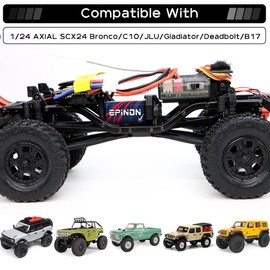 EPINON 050 50T Brushed Motor with Metal Mount for AXIAL SCX24 Motor Bronco C10 JLU Gladiator Deadbolt B17 1/24 Axial SCX24 Upgrade Parts