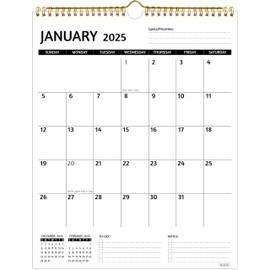 Wall Calendar 2025-2026 – Calendar 2025-2026 Wall, 2 Year Calendar, Jan 2025 - Dec 2026, 11.5 x 14.5 In, 2025 Calendar with Large Blocks, Thick Paper, Holidays, To-do ＆ Notes, Great for Organizing