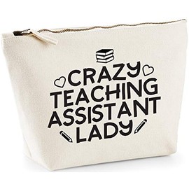 Hippowarehouse Crazy teaching assistant lady printed make up cosmetic wash bag 18x19x9cm