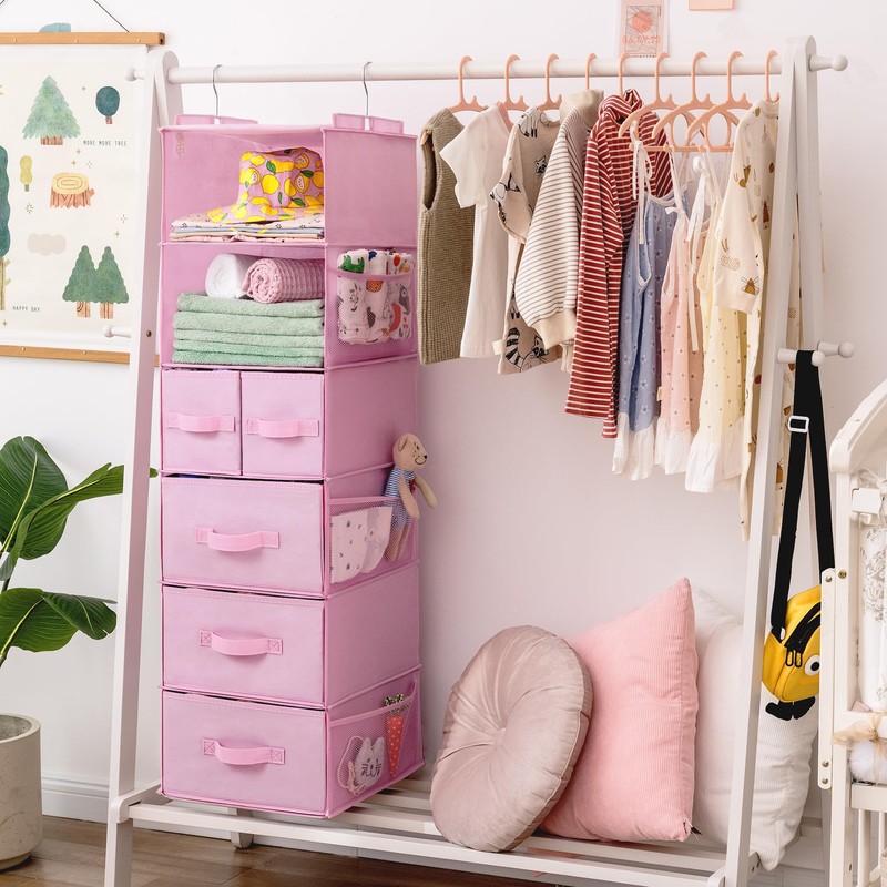 GRANNY SAYS Hanging Closet Organizers and Storage, 6 Shelves Closet