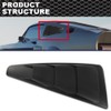 CROSSDESIGN Quarter Side Window Louvers Board Compatible with Ford Mustang