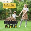 VIVOHOME Heavy Duty 400 Lbs Capacity Mesh Steel Garden Cart