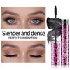 4D Eyelash Mascara and Eyeliner Set, Silk Fiber Eyelash Mascara