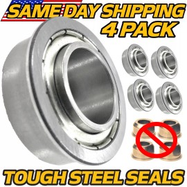 HD Switch (4 Pack) Wheel Bushing to Bearing Conversion Fits Craftsman T1000 T2000 T3000