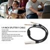 6.35mm Splitter Y Cable Mono Female to Dual Male 1/4