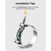 EVIL ENERGY 2.25 Inch T-Bolt Hose Clamps, Stainless Steel 304