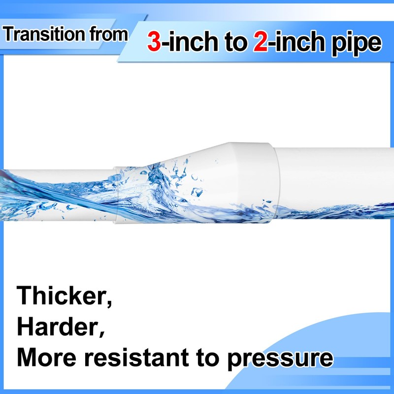 Pushglossy 3 X 2 PVC Pipe Fitting Schedule 40 Compatible
