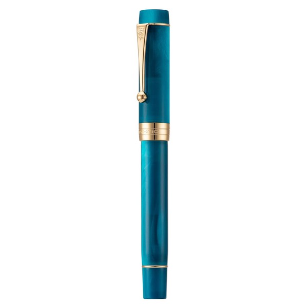 Jinhao 100 Fountain Pen Classic Style Peacock Blue Acrylic, Fine