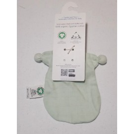 Under The Nile Mint Green Organic Egyptian Cotton Doll Security Plush 8”
