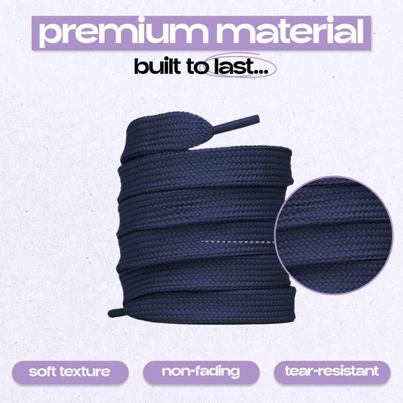 Slaace Thick Shoe Laces for Sneakers - 3/4" Wide Fat