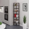 Pemberly Row Corner Transitional Solid Wood Baker's Rack in Coffee