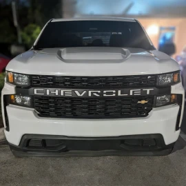 Advanced Trims Grill Letters Inserts 2019 2020 2021 Silverado White