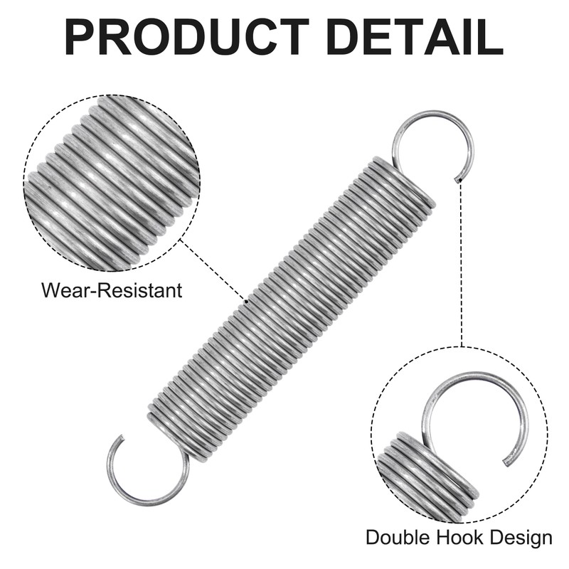 GUNGY Tension Springs with Hooks Stainless Steel Tension Spring 60