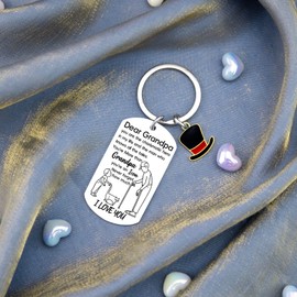 Lelekdo Gifts for Grandpa Mens Birthday for Grandpa Gifts from Grandson Grandpas Father's Day Christmas Gift for Men Cool Keychain for Grandfather Birthday