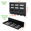OPSELU Small Folding Metal Shelf with Hooks, Fold-up Wall Shelf,
