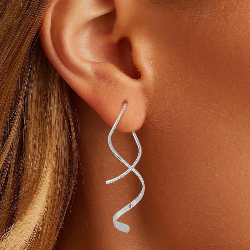 Gold Drop Dangle Earrings for Women Silver Threader earrings Dainty