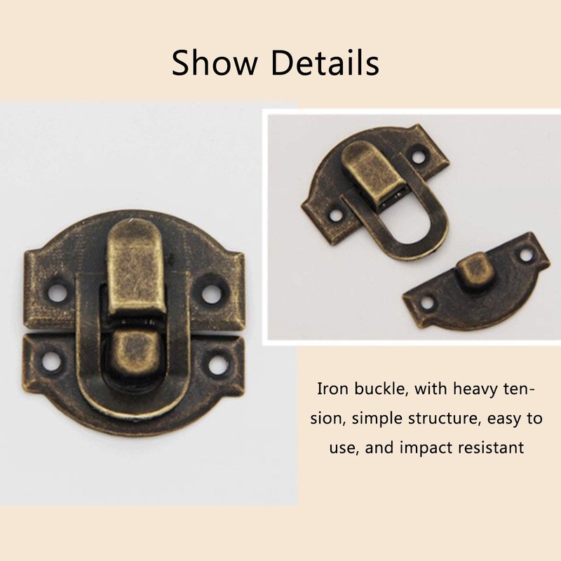 Size Locking Hinges Retro Style Jewellery Clasp Design Decorative Antique