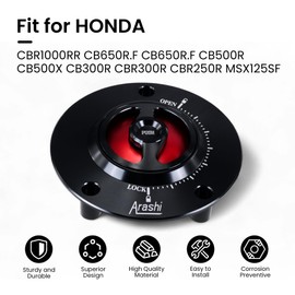 ONE.K.S Motorcycle Fuel Cover Tank Caps Gas Covers Fit for HONDA CBR1000RR CB650R.F CB650R.F CB500R CB500X CB300R CBR300R CBR250R MSX125SF (Black+Red)