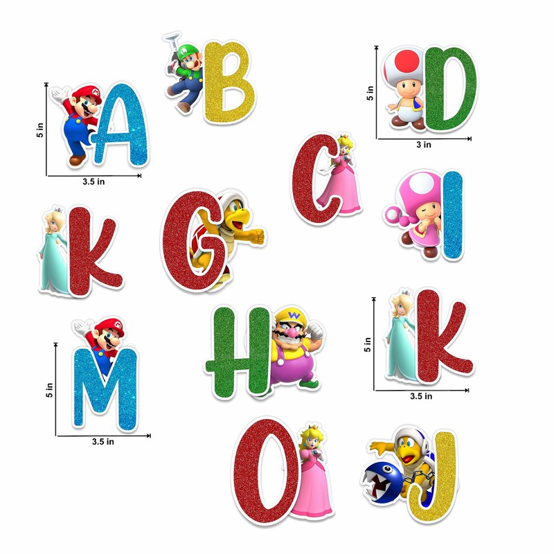 Seyal® Supr Mario Alphabets Wall Sticker