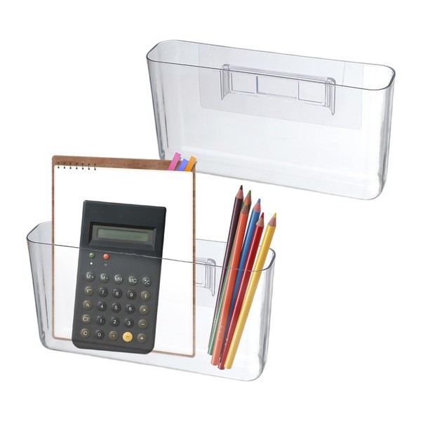 Sgphrzlt 2 Pack Clear Wall Mount Remote Control Pen Holder