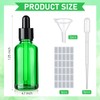100 Pcs 1 oz Green Glass Dropper Bottles Bulk Empty
