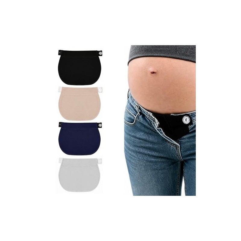 4PCS Extensor de Pretina para Embarazo, Extensor de Pretina Elástico