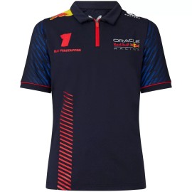 Red Bull Racing F1 Kid's Max Verstappen Team Polo Shirt- Youth Navy - M