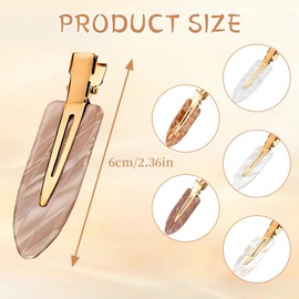 Mtuihfo No Crease Hair Clips, Multicolor Makeup No Bend Hair Clips, Skincare Hair Barrettes for Bangs Hairstyling (12Pcs-Sparkly Multicolor)