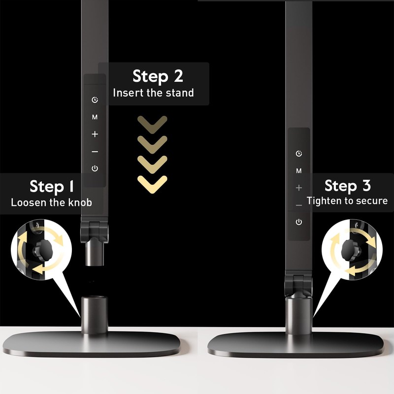 LitONES LED Desk Lamp for Home Office, Eye-Caring Modern Desk