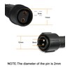 Bexdir Waterproof Extension Cable 2Pin,16AWG Extension Lead Waterproof Cord,IP68 Extension