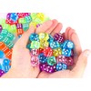 100 Pieces Six-Sided Dice Set, Colours Dice Set, Dice Games,