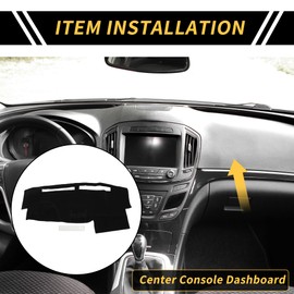 REPAIROCK Dash Cover for Nissan Titan 2004-2012 Dash Board Mat Non-Slip Dash Cover Mat Polyester Center Console Dashboard Cover Pad Carpet Black