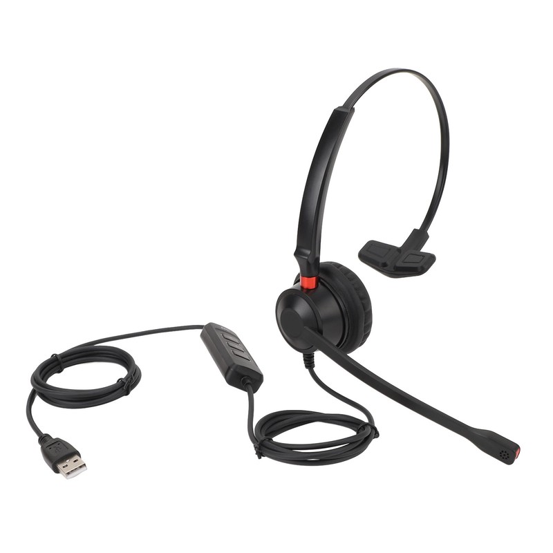 Telephone Headset Noise Canceling Comfortable Versatile Single Ear PC Headphone