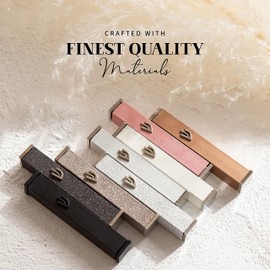 SURI White Modern Mezuzah Case,Self Stick Mezuzah with Scroll for Door, 4" Mezuzah Waterproof and Weatherproof for Outdoors (Sparkling Dark)