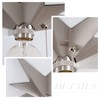 VILUXY Flush Mount Ceiling Light, Satin Nickel Star Light Fixtures