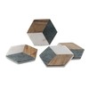 GoCraft Hexagon Geometric Coasters | Handcrafted Geometric Coasters with Green