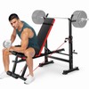 Olympic Weight Bench with Squat Rack Bench Press Rack with