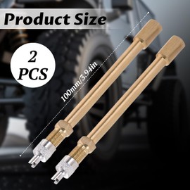 Colorich Set of 2 Valve Extension Car Valve 10 cm, Car Valve Extension, Adapter for Bicycle Valves for Car, Truck & Bicycle Compatible with Tyre Valve